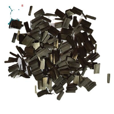 Enhanced modified plastic conductive bundled chopped carbon fibers 1-30mm PU polyurethane coated chopped carbon fibers